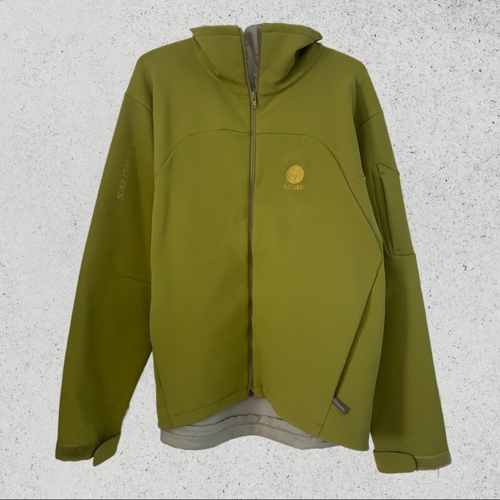 Men's Olive Green Zip Hoodie Jacket
